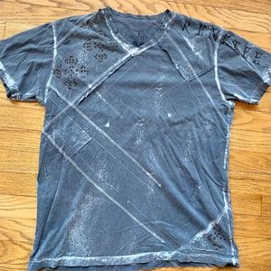 Men’s Medium REMETEE grey & white shirt